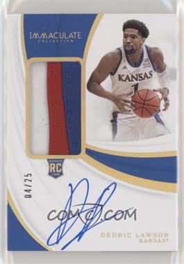 2019-20 Panini Immaculate Collection Collegiate - [Base] - Gold #117 - Rookie Patch Autographs - Dedric Lawson /25