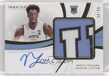 2019-20 Panini Immaculate Collection Collegiate - Premium Patches Rookie Autographs #92 - Nassir Little /99