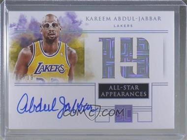 2019-20 Panini Impeccable - Impeccable All-Stars Autographs #AS-KAJ - Kareem Abdul-Jabbar /19