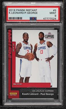 2019-20 Panini Instant - Tip-Off #5 - Kawhi Leonard, Paul George /85 [PSA 9 MINT]