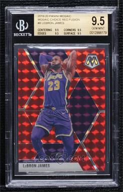 2019-20 Panini Mosaic - [Base] - Choice Red Prizm #8 - LeBron James /88 [BGS 9.5 GEM MINT]