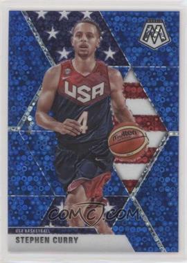 2019-20 Panini Mosaic - [Base] - Fast Break Blue Prizm #260 - USA Basketball - Stephen Curry /85