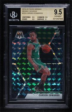 2019-20 Panini Mosaic - [Base] - Genesis Prizm #220 - Rookies - Carsen Edwards [BGS 9.5 GEM MINT]