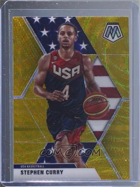 2019-20 Panini Mosaic - [Base] - Gold Wave Prizm #260 - USA Basketball - Stephen Curry