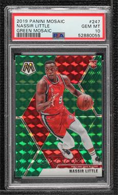 2019-20 Panini Mosaic - [Base] - Green Prizm #247 - Rookies - Nassir Little [PSA 10 GEM MT]