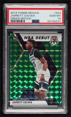 2019-20 Panini Mosaic - [Base] - Green Prizm #263 - NBA Debut - Jarrett Culver [PSA 10 GEM MT]