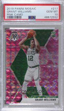 2019-20 Panini Mosaic - [Base] - Pink Camo Prizm #217 - Rookies - Grant Williams [PSA 10 GEM MT]