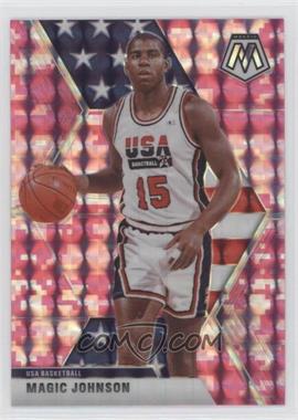 2019-20 Panini Mosaic - [Base] - Pink Camo Prizm #255 - USA Basketball - Magic Johnson