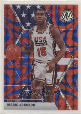 2019-20 Panini Mosaic - [Base] - Reactive Blue Prizm #255 - USA Basketball - Magic Johnson