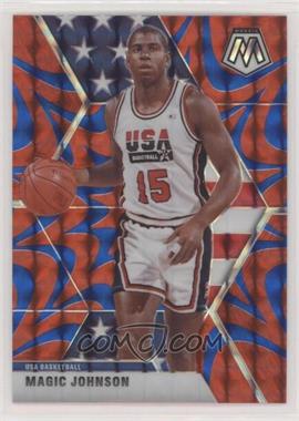 2019-20 Panini Mosaic - [Base] - Reactive Blue Prizm #255 - USA Basketball - Magic Johnson