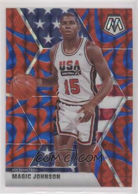 2019-20 Panini Mosaic - [Base] - Reactive Blue Prizm #255 - USA Basketball - Magic Johnson