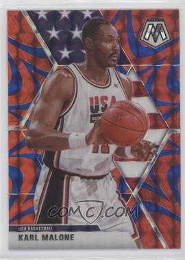 2019-20 Panini Mosaic - [Base] - Reactive Blue Prizm #257 - USA Basketball - Karl Malone