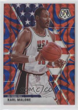 2019-20 Panini Mosaic - [Base] - Reactive Blue Prizm #257 - USA Basketball - Karl Malone