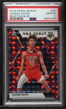 2019-20 Panini Mosaic - [Base] - Reactive Blue Prizm #267 - NBA Debut - Jaxson Hayes [PSA 10 GEM MT]