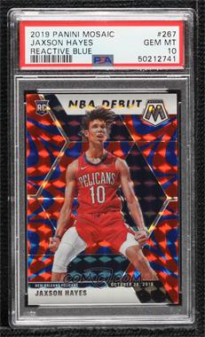 2019-20 Panini Mosaic - [Base] - Reactive Blue Prizm #267 - NBA Debut - Jaxson Hayes [PSA 10 GEM MT]