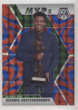 2019-20 Panini Mosaic - [Base] - Reactive Blue Prizm #297 - MVPs - Giannis Antetokounmpo