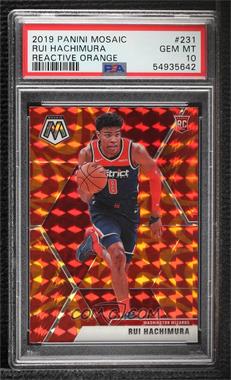 2019-20 Panini Mosaic - [Base] - Reactive Orange Prizm #231 - Rookies - Rui Hachimura [PSA 10 GEM MT]