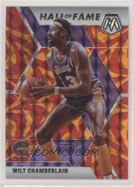 2019-20 Panini Mosaic - [Base] - Reactive Orange Prizm #285 - Hall of Fame - Wilt Chamberlain