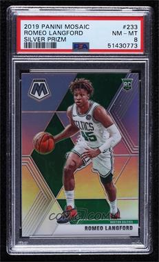 2019-20 Panini Mosaic - [Base] - Silver Prizm #233 - Rookies - Romeo Langford [PSA 8 NM‑MT]