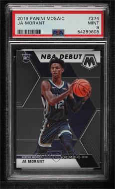 2019-20 Panini Mosaic - [Base] #274 - NBA Debut - Ja Morant [PSA 9 MINT]