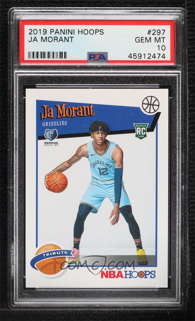Ja Morant Signed Grizzlies 34x42 Custom Framed LED-Backlit Jersey Display  with 2019-20 Hoops #297 RC & 2019-20 Donruss Optic #168 RR RC (Panini & PSA  10)
