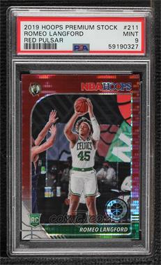 2019-20 Panini NBA Hoops Premium Stock - [Base] - Box Set Red Pulsar Prizm #211 - Romeo Langford [PSA 9 MINT]