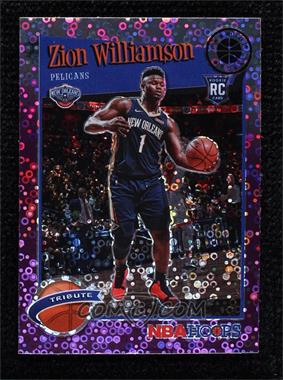 2019-20 Panini NBA Hoops Premium Stock - [Base] - Purple Disco Prizm #296 - Hoops Tribute - Zion Williamson