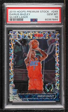 2019-20 Panini NBA Hoops Premium Stock - [Base] - Silver Lazer Prizm #249 - Darius Bazley [PSA 10 GEM MT]