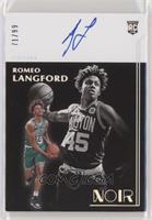 Rookie Autographs - Romeo Langford #/99