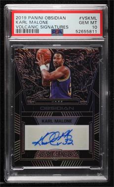 2019-20 Panini Obsidian - Volcanic Signatures #VS-KML - Karl Malone /35 [PSA 10 GEM MT]