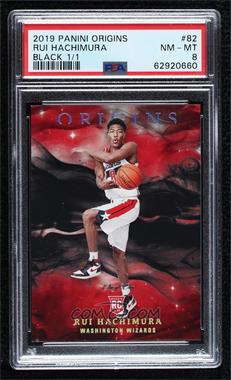 2019-20 Panini Origins - [Base] - Black #82 - Rui Hachimura /1 [PSA 8 NM‑MT]