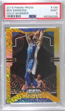 2019-20 Panini Prizm - [Base] - 1st Off the Line Gold Shimmer #198 - Ben Simmons /10 [PSA 9 MINT]