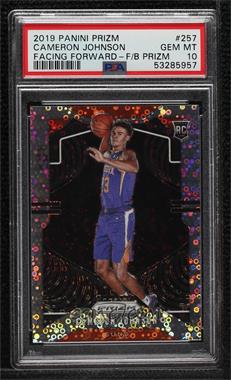 2019-20 Panini Prizm - [Base] - Fast Break Prizm #257.2 - Rookie Variation - Cameron Johnson (Facing Forward) [PSA 10 GEM MT]