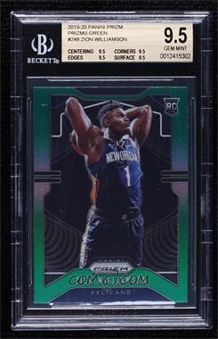 2019-20 Panini Prizm - [Base] - Green Prizm #248 - Rookie - Zion Williamson [BGS 9.5 GEM MINT]