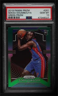 2019-20 Panini Prizm - [Base] - Green Prizm #261 - Rookie - Sekou Doumbouya [PSA 10 GEM MT]