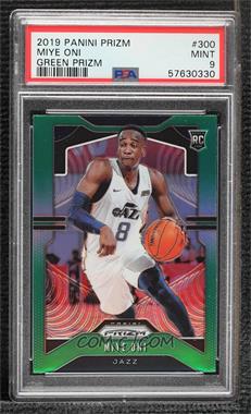 2019-20 Panini Prizm - [Base] - Green Prizm #300 - Rookie - Miye Oni [PSA 9 MINT]