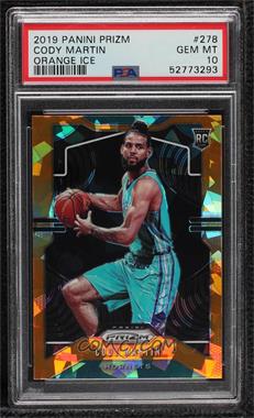 2019-20 Panini Prizm - [Base] - Orange Ice Prizm #278 - Rookie - Cody Martin [PSA 10 GEM MT]