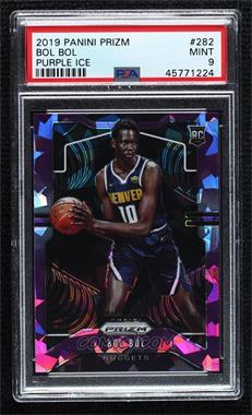 2019-20 Panini Prizm - [Base] - Purple Ice Prizm #282 - Rookie - Bol Bol /149 [PSA 9 MINT]