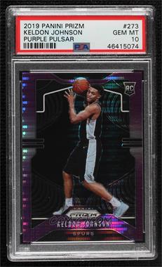 2019-20 Panini Prizm - [Base] - Purple Pulsar Prizm #273 - Rookie - Keldon Johnson /35 [PSA 10 GEM MT]