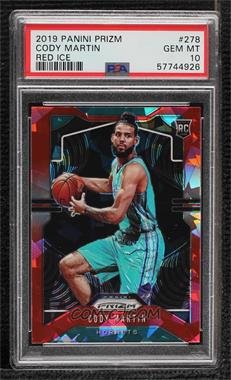 2019-20 Panini Prizm - [Base] - Red Ice Prizm #278 - Rookie - Cody Martin [PSA 10 GEM MT]