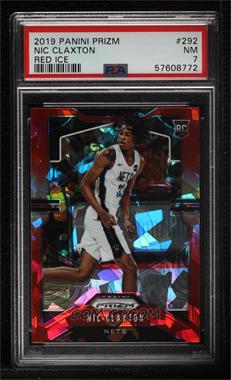 2019-20 Panini Prizm - [Base] - Red Ice Prizm #292 - Rookie - Nicolas Claxton [PSA 7 NM]