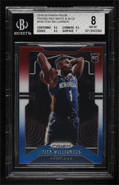 2019-20 Panini Prizm - [Base] - Red White & Blue Prizm #248 - Rookie - Zion Williamson [BGS 8 NM‑MT]