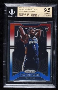 2019-20 Panini Prizm - [Base] - Red White & Blue Prizm #248 - Rookie - Zion Williamson [BGS 9.5 GEM MINT]