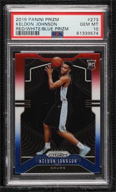 2019-20 Panini Prizm - [Base] - Red White & Blue Prizm #273 - Rookie - Keldon Johnson [PSA 10 GEM MT]