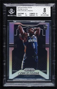 2019-20 Panini Prizm - [Base] - Silver Prizm #248 - Rookie - Zion Williamson [BGS 8 NM‑MT]