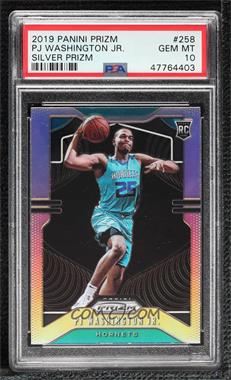 2019-20 Panini Prizm - [Base] - Silver Prizm #258 - Rookie - PJ Washington Jr. [PSA 10 GEM MT]