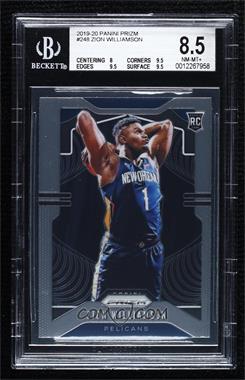 2019-20 Panini Prizm - [Base] #248.1 - Rookie - Zion Williamson (Ball Behind Head) [BGS 8.5 NM‑MT+]