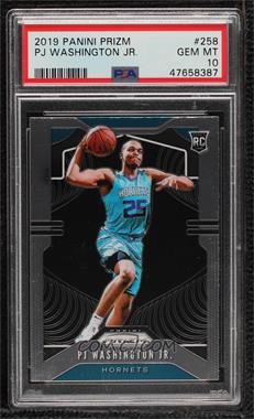 2019-20 Panini Prizm - [Base] #258.1 - Rookie - PJ Washington Jr. (Ball in Right Hand) [PSA 10 GEM MT]