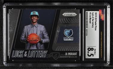 2019-20 Panini Prizm - Luck of the Lottery #2 - Ja Morant [CSG 8.5 NM/Mint+]