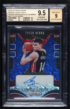 2019-20 Panini Prizm - Rookie Signatures - 1st Off the Line Blue Shimmer #RS-THR - Tyler Herro [BGS 9.5 GEM MINT]